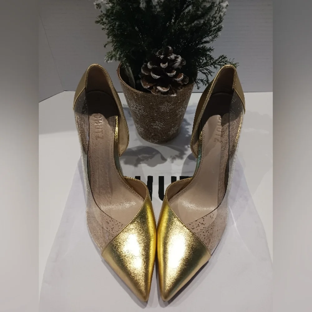 NWT Schutz - Cheslie Leather and Vinyl d'Orsay Pumps